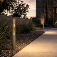 PLB29 Outdoor Garden Square Bollard Pathway Light | 12V Low Voltage Brass Path Light G4 Socket