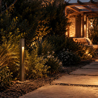 PLB29 Outdoor Garden Square Bollard Pathway Light | 12V Low Voltage Brass Path Light G4 Socket
