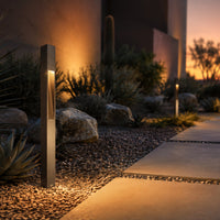 PLB29 Outdoor Garden Square Bollard Pathway Light | 12V Low Voltage Brass Path Light G4 Socket