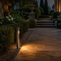 PLB29 Outdoor Garden Square Bollard Pathway Light | 12V Low Voltage Brass Path Light G4 Socket