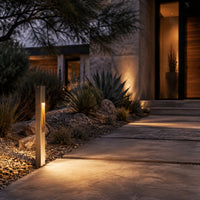 PLB29 Outdoor Garden Square Bollard Pathway Light | 12V Low Voltage Brass Path Light G4 Socket