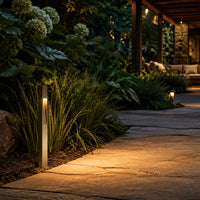 PLB29 Outdoor Garden Square Bollard Pathway Light | 12V Low Voltage Brass Path Light G4 Socket