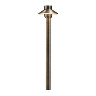 PLB30 Cast Brass Outdoor Garden Pathway Light | 12V Low Voltage Path Light G4 Socket - Natural Brass / None