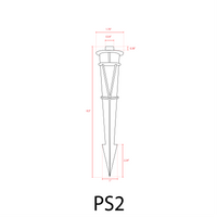 PS2 Heavy Duty ABS Plastic Spike for Landscape Lighting Fixtures