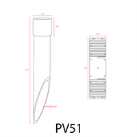 Poste de PVC PermaPost de alta resistencia PV51 con tapa para accesorios de iluminación de jardines