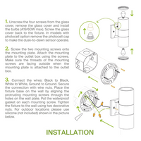 SCSH02 120V Line Voltage LED Aluminum Cylinder Up Down Light 2 Directional Sconce Lighting Medium Base Sockets