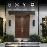 Outdoor Landscape Lighting LED 12V Low Voltage SCA04 Integrated LED 22W RGBCW Wi-Fi and Bluetooth 14″x4.96″x3.23″ 12V-24V Low Voltage Aluminum Up and Down Wall Sconce Lighting IP65 Waterproof