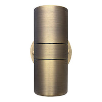Outdoor Landscape Lighting LED 12V Low Voltage SCB05 4x/8x/12x Package LED Cylinder Up Down Light 2 Directional Brass Sconce Lighting with 12V Low Voltage 3W 3000K Bulb