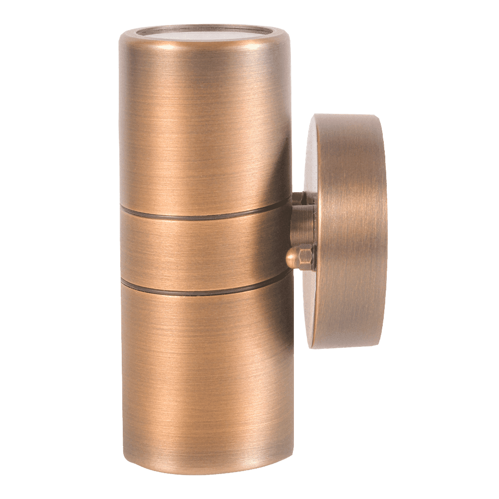 SCB05 LED Cylinder Up Down Light 2 Directional Brass Sconce Lighting - Kings Outdoor Lighting