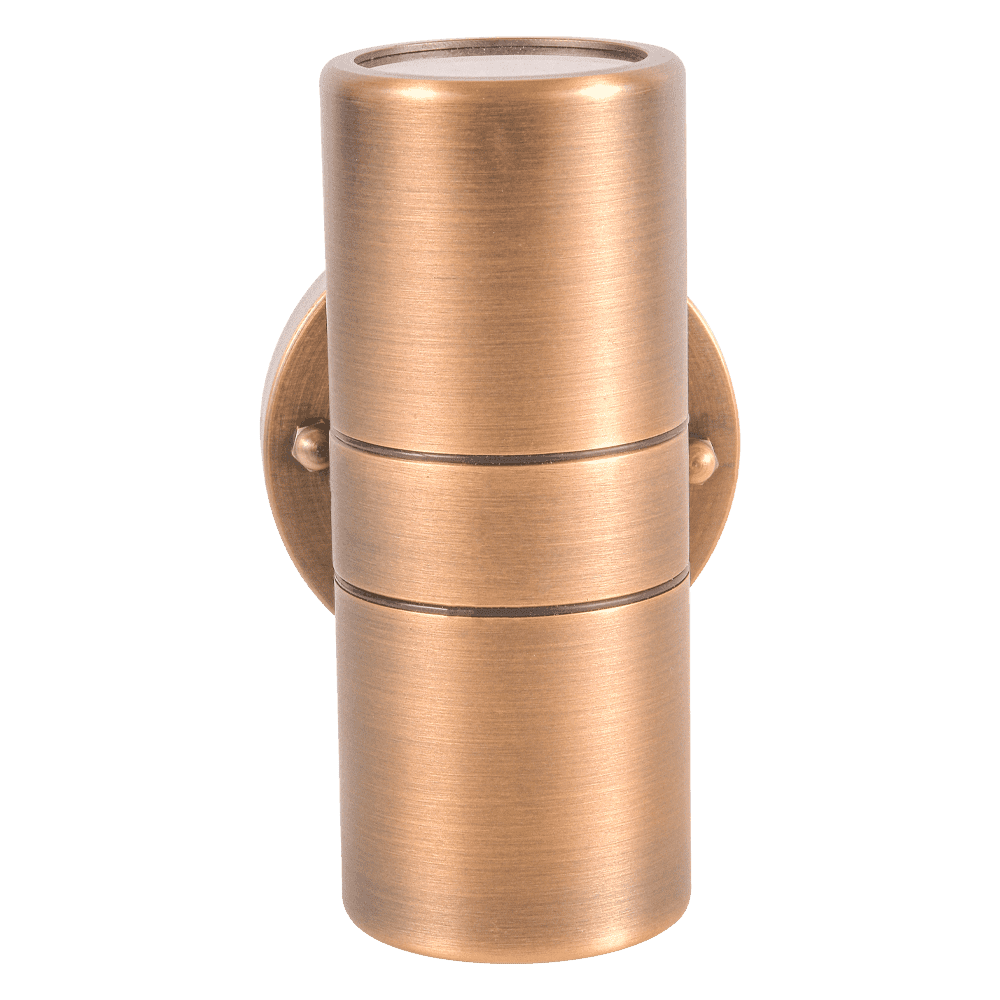 SCB05 LED Cylinder Up Down Light 2 Directional Brass Sconce Lighting - Kings Outdoor Lighting