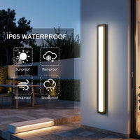 SCH17 1-Pack LED 39.4 Inch Rectangular Modern Outdoor Wall Sconce Light 2500LM, 2900K Aluminum and Acrylic Integrated LED 46W Line Voltage 110V AC IP65