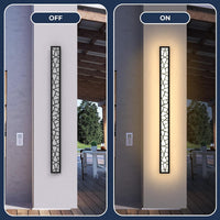 SCH18 1-Pack LED 39.4 Inch Rectangular Modern Outdoor Wall Sconce Light 32W 3200LM 3000K Aluminum and Acrylic Integrated LED Line Voltage 110V AC IP67