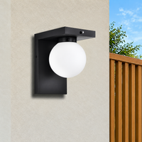 Outdoor Landscape Lighting LED 12V Low Voltage SCH23PC 12W 1100LM 3000K Dusk-to-Dawn Frosted Glass Globe Wall Sconce Light 120V