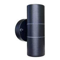 Outdoor Landscape Lighting LED 12V Low Voltage SCS06 LED Stainless Steel Cylinder Up Down Light 2 Directional Sconce Lighting 12V Low Voltage Black