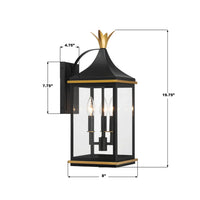 Simpson 3 Light Outdoor Sconce 8.25