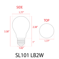 Outdoor Landscape Lighting LED 12V Low Voltage SL101 Replacement Light Bulbs 2W LED S14 E26 12V Low Voltage Edison Style for Bistro String Lights