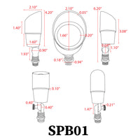 SPB01 Foco direccional de bajo voltaje Iluminación de paisaje al aire libre