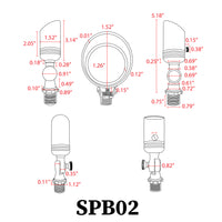 SPB02 Low Voltage Small Directional Bullet Spot Light Outdoor Landscape Lighting