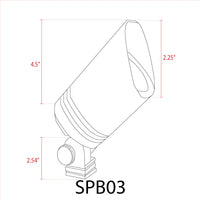 SPB03 4x/8x/12x Package Low Voltage LED Outdoor Landscape Cast Brass Spotlight with 5W 3000K Bulb