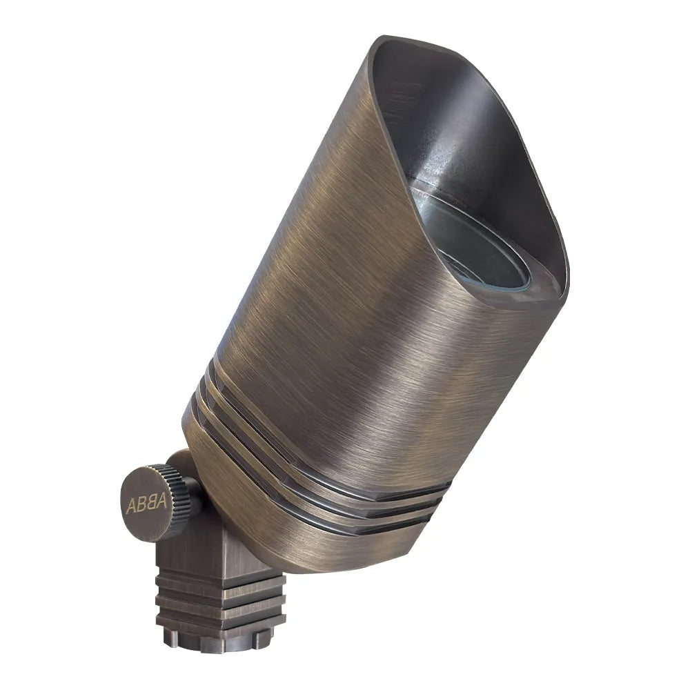Outdoor Landscape Lighting LED 12V Low Voltage SPB03 12V Low Voltage LED Outdoor Landscape Cast Brass Spotlight MR16 Socket Natural Brass