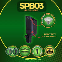 Outdoor Landscape Lighting LED 12V Low Voltage SPB03 12V Low Voltage LED Outdoor Landscape Cast Brass Spotlight MR16 Socket