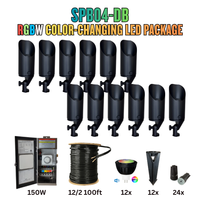 RGBW Color Changing LED Holiday Package: (12) Spotlight or (12) Path Lights with Wires and Connectors