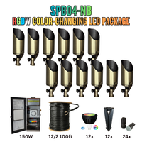 RGBW Color Changing LED Holiday Package: (12) Spotlight or (12) Path Lights with Wires and Connectors