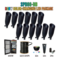 RGBW Color Changing LED Holiday Package: (12) Spotlight or (12) Path Lights with Wires and Connectors