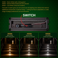 STA04 4x/8x/12x Package 3+3W 3CCT  3000K/4000K/5000K 12V Low Voltage Cast Aluminum Rectangular Surface Mount LED Step or Deck Light
