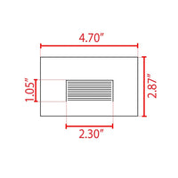 Outdoor Landscape Lighting LED 12V Low Voltage STA08 3.5W 3CCT 12V Low Voltage Rectangular Waterproof Horizontal Integrated LED Aluminum Stair Step Light Fixture