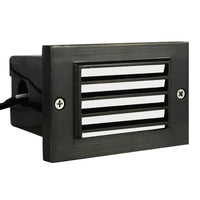 Outdoor Landscape Lighting LED 12V Low Voltage STB02 4x/8x/12x Package Louver Horizontal Waterproof LED Brass Brick Lights Edge Step Lighting 12V Low Voltage 3W 3000K Bulb