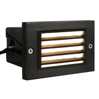 Outdoor Landscape Lighting LED 12V Low Voltage STB02 4x/8x/12x Package Louver Horizontal Waterproof LED Brass Brick Lights Edge Step Lighting 12V Low Voltage 3W 3000K Bulb