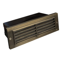 Outdoor Landscape Lighting LED 12V Low Voltage STB03 4x/8x/12x Package Louver Horizontal LED Brass Brick Lights Warm White Edge Outdoor Step Light 12V Low Voltage 3W 3000K Bulb