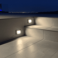 Outdoor Landscape Lighting LED 12V Low Voltage STB07 Cast Brass 12V Low Voltage 2W LED Surface Mounted Horizontal Outdoor & Indoor Step Light