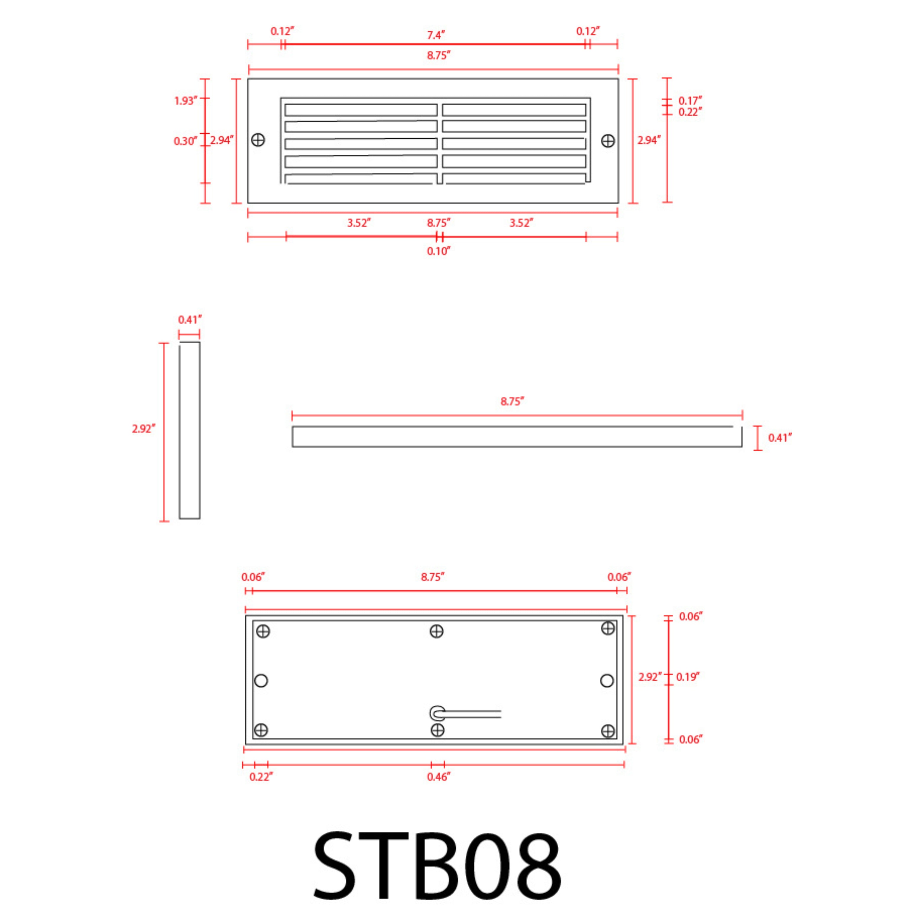 STB08 4W LED Outdoor Indoor Brass Step Light