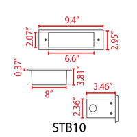 Outdoor Landscape Lighting LED 12V Low Voltage STB10 4W 3000K Warm White Integrated LED Indoor Outdoor Horizontal Brass Step Light 12V Low Voltage Lighting