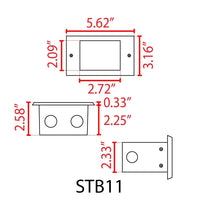 Outdoor Landscape Lighting LED 12V Low Voltage STB11 4x/8x/12x Package 1.5W 3000K Warm White Integrated LED Indoor Outdoor Horizontal Brass Step Light 12V Low Voltage Lighting