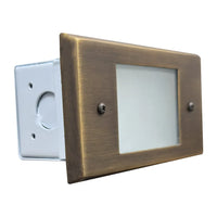 Outdoor Landscape Lighting LED 12V Low Voltage STB11 4x/8x/12x Package 1.5W 3000K Warm White Integrated LED Indoor Outdoor Horizontal Brass Step Light 12V Low Voltage Lighting