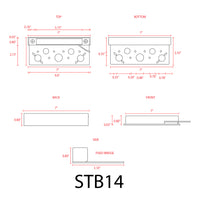 STB14 Aluminio LED Muro de contención Luz Bajo voltaje Hardscape Pavimentadora Iluminación