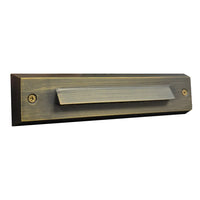 STB16 2W LED Cast Brass Surface Mounted Slim Horizontal Outdoor & Indoor Brass Step Light 12V Low Voltage