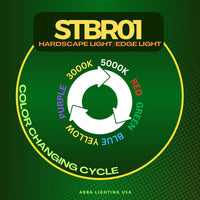 Outdoor Landscape Lighting LED 12V Low Voltage STBR01 4-Inch 1W RGBW LED Retaining Wall Lights, Aluminum Hardscape Color Changing 12V-24V Low Voltage Landscape Lights