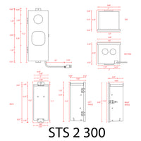 STS 2 300 2-Zone 300W Wi-Fi Digital AC 12V, 15V Low Voltage Transformer with Photocell & Timer IP65