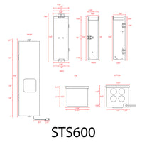 STS600 600W Digital 12V, 15V Low Voltage Transformer with Photocell & Timer IP65