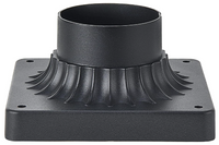 Cast Aluminum Outdoor Post Light Mount Black (5.6