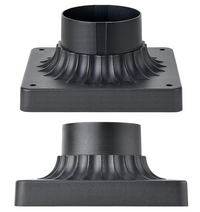 Cast Aluminum Outdoor Post Light Mount Black (5.6
