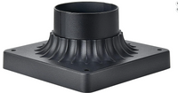 Cast Aluminum Outdoor Post Light Mount Black (5.6