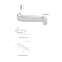SLN04 Dotless COB LED Neon Side Flex Strip Light 3.05W/ft 16.4'x 0.47