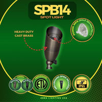 Outdoor Landscape Lighting LED 12V Low Voltage SPB14 12V Low Voltage LED Outdoor Landscape Cast Brass Spotlight