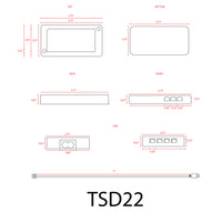 TSDC22 –  Heavy Duty 12V DC 22W Transformer for LED Modules