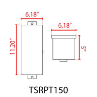 Outdoor Landscape Lighting LED 12V Low Voltage TSRPT150 150W Multi Tap Low Voltage Transformer with Photocell and Manual Dial Timer IP65 Waterproof